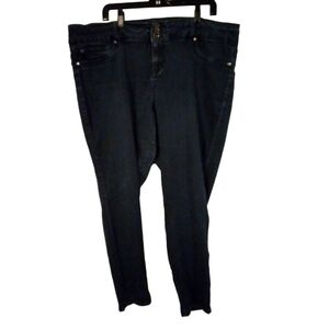 Torrid Jeggings Skinny 3 Vertical Button/Zip Straight Leg Plus Sz. Casual Sz. 22